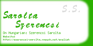 sarolta szerencsi business card